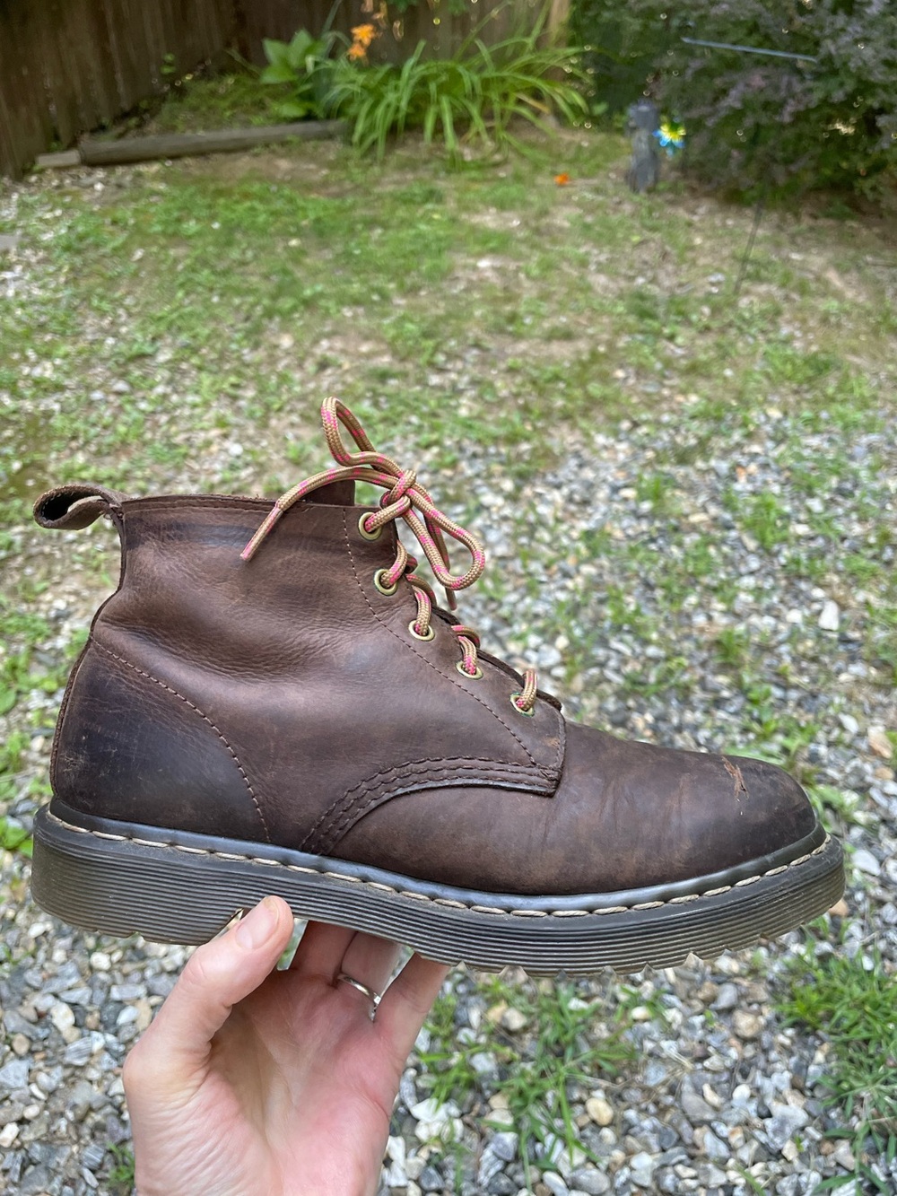 Dr Martens Crazy Horse Brown Leather Ankle Boots Size 8 Men’s